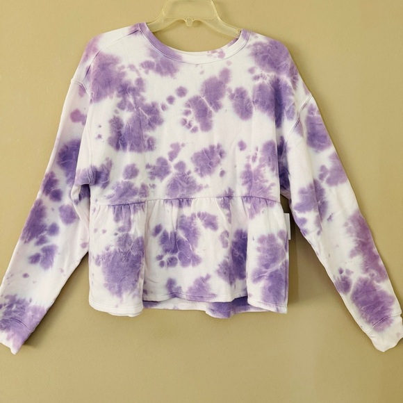 NWT Nordstrom BP Purple Tie Dye Sweatshirt M - Picture 1 of 8